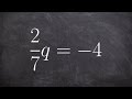 Solving One Step Equations with Reciprocals
