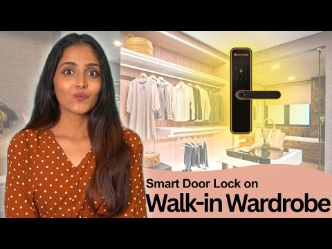 I Installed a Smart Look on My Walk-in Wardrobe Door | New House Update| Atomberg Lock|  Dhara Patel