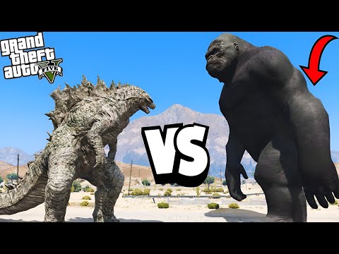 Godzilla Vs King Kong Epic Battle In GTA 5!
