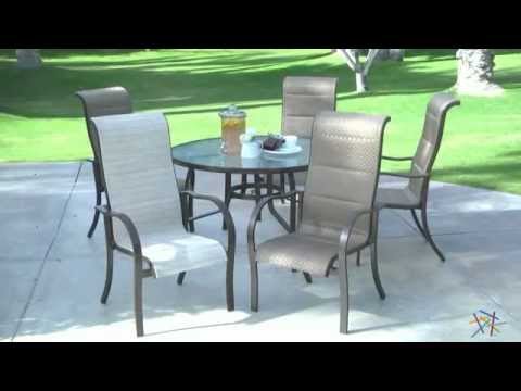 Del Rey Deluxe Padded Sling Patio Dining Set - Product...