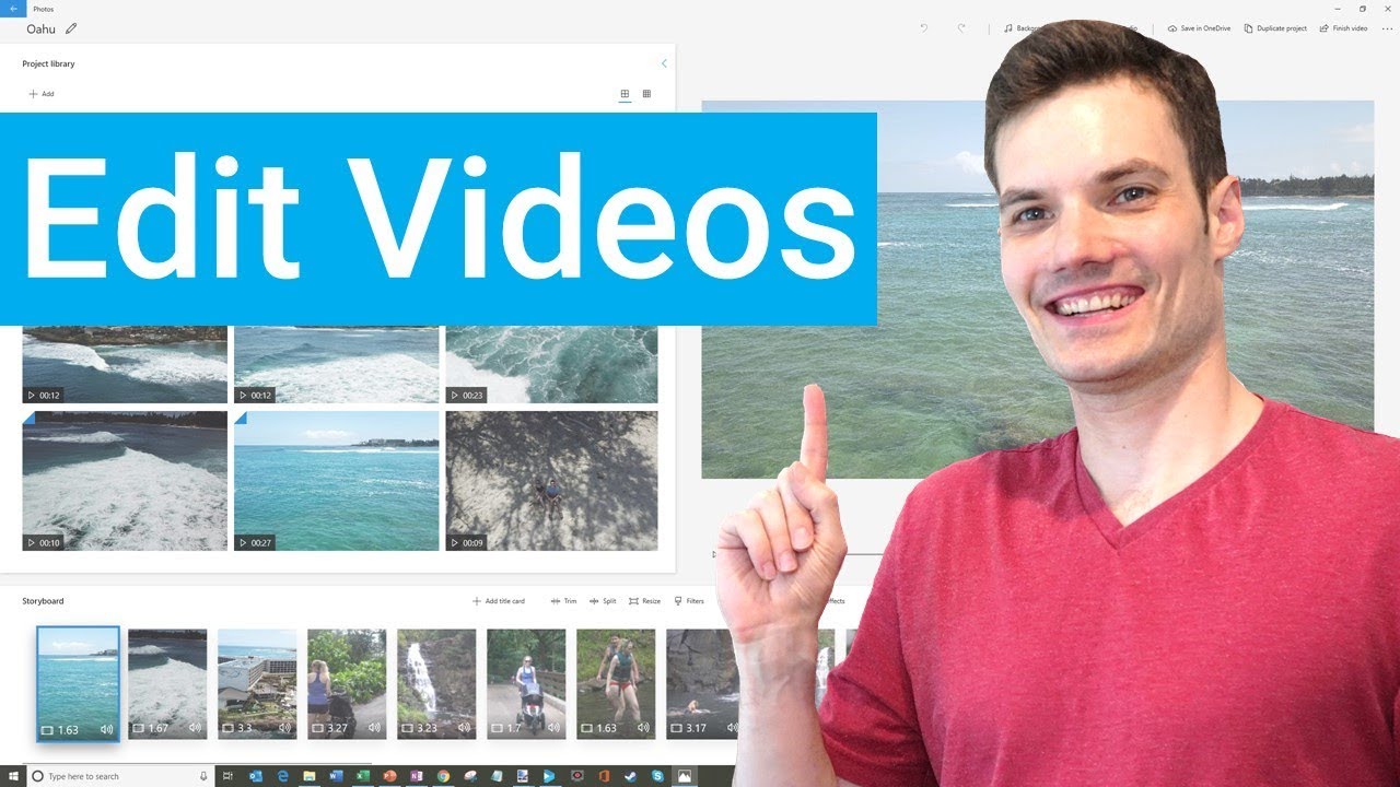 How to Use Windows 10 FREE Video Editor - Kevin Stratvert