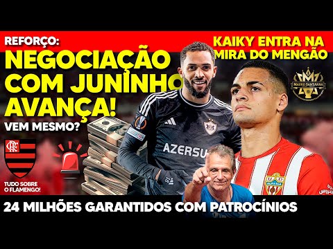 REFORÇO: JUNINHO AFASTADO NO QARABAG! ZAGUEIRO DA EUROPA NA MIRA DO FLAMENGO! 24 MILHÕES GARANTIDOS