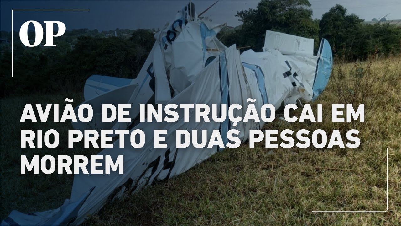 Vídeo mostra momento em que avião de instrução cai em Rio Preto instrutor e aluno morreram