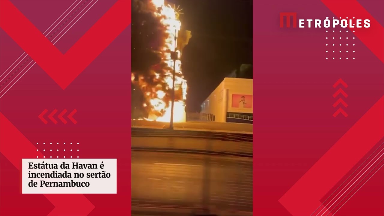 Estátua da Havan é incendiada no sertão de Pernambuco