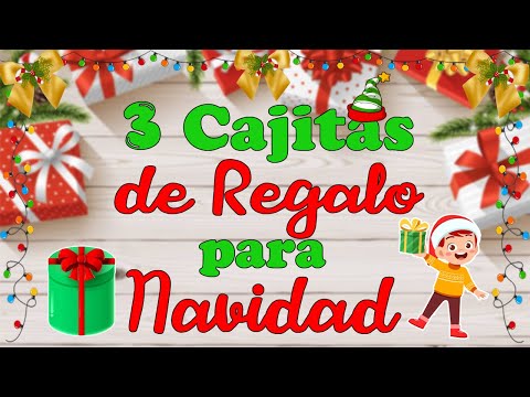 Aprende fácil a hacer lindas cajitas de regalo para navidad #911