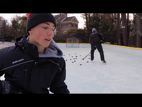 HOCKEY CHALLENGES VS MY DAD! (PART 4)