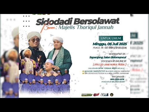 🔴 LIVE | Sidodadi Lawang Bersolawat Bersama Majelis Thoriqul Jannah Dan Gus Idris Al Marbawy ||