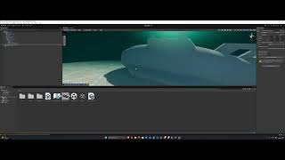 Immersion du sous-marin depuis la fenêtre Project/Asset d'Unity sans les textures (Crest Ocean HDRP)