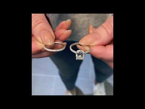 2 ct Cushion Cut Diamond Ring with Matching Wedding Band
