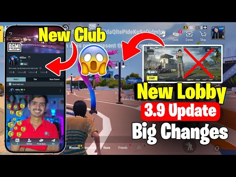 NEW CLUB FEATURE IN 3.9 UPDATE | NEW LOBBY | BGMI 3.9 UPDATE 2 BIG CHANGES 😱