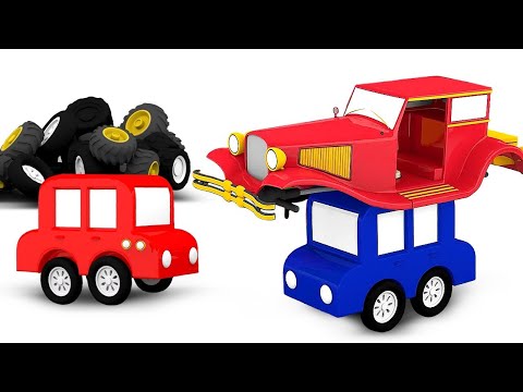 Die 4 kleinen Autos - Wir bauen einen Oldtimer - Lehrreicher Cartoon für kleine Kinder