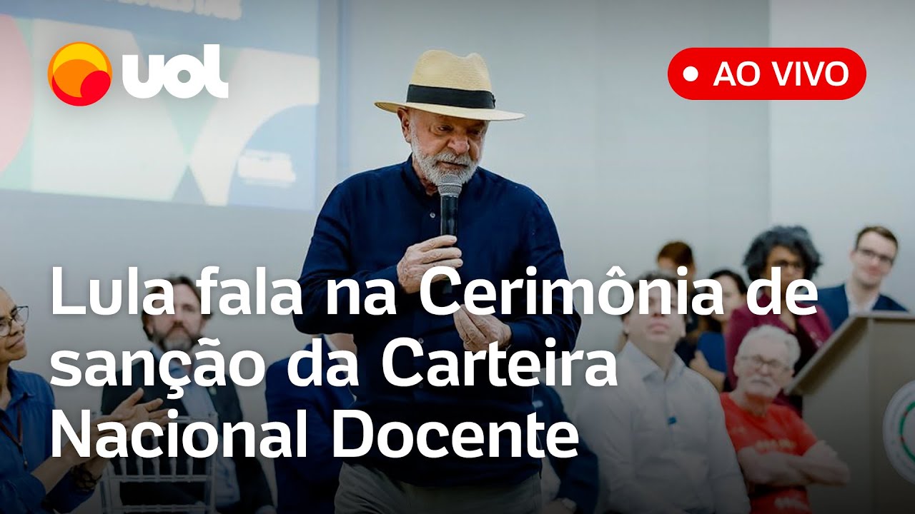 Lula fala ao vivo na Cerimônia de sanção da Carteira Nacional Docente