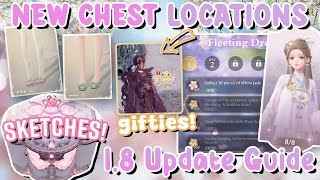 CHEST LOCATIONS! NEW SKETCHES! FLEETING DREAM QUESTS! Full 1.8 Update Guide Danqing Island