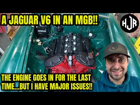 THE JAGUAR V6 ENGINE GOES INTO THE MGB FOR THE FINAL TIME… BUT IT WASN’T EASY!!