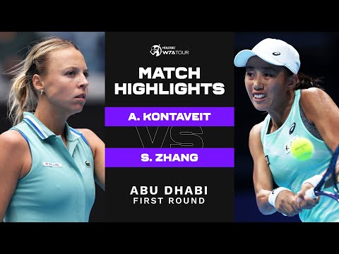 Anett Kontaveit vs. Shuai Zhang | 2023 Abu Dhabi First Round | WTA Match Highlights