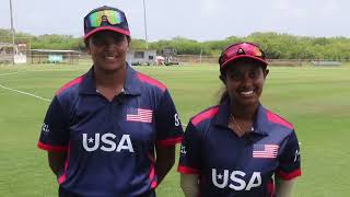 2026 Aug 12: USA Women's U19 v ICC Next Gen post-match interview with Anannya Aneesh & Saanvi Immadi