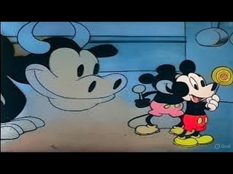 "🚢 ميكي ماوس الأول في التاريخ! Steamboat Willie (1928) - كامل بالألوان والصوت 🔥"