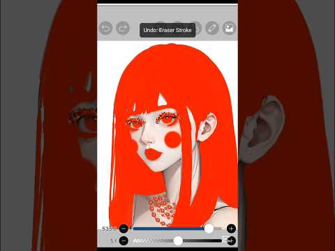 anime ❤️ hair colour art #anime #drawing #asmr #viral #shorts