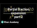 Partial Fraction Decomposition Concepts