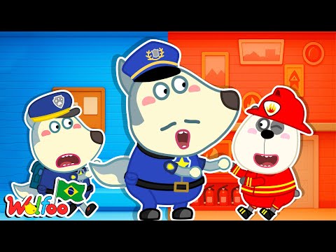 Polícia ou Bombeiro? | Wolfoo Aprende Profissão | Wolfoo em Português