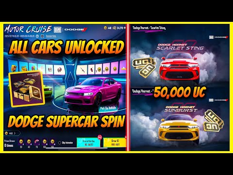 🔥SECRET - LUCKIEST EVER DODGE SUPERCAR CRATE OPENING l DODGE MOTOR CRUISE LUCKY SPIN 50,000 UC BGMI