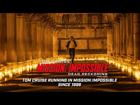 TOM CRUISE RUNNING IN MISSION: IMPOSSIBLE SINCE 1996