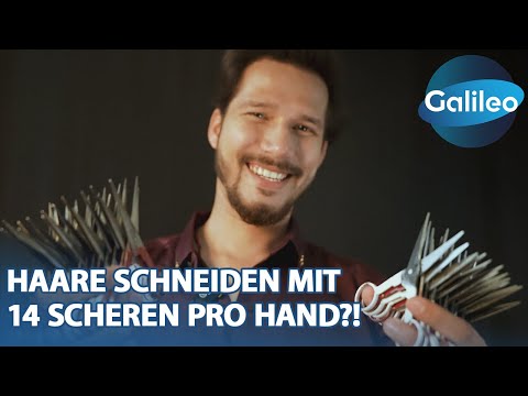 VIRTUOS oder AUTSCH? Dieser Friseur schneidet mit 28 SCHEREN!