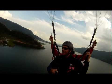 Oren 40th Birthday Paragliding with Damhu in Pokhara, Nepal 10/2012