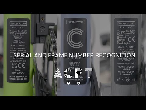 Brompton Serial and Frame number Recognition