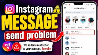 Instagram message send problem 2026 | We added a restriction to your account on instagram 