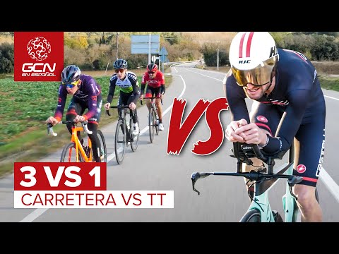¿Podrá una Bici de Contrarreloj batir a 3 de Carretera? | Test de Velocidad  3 Vs 1
