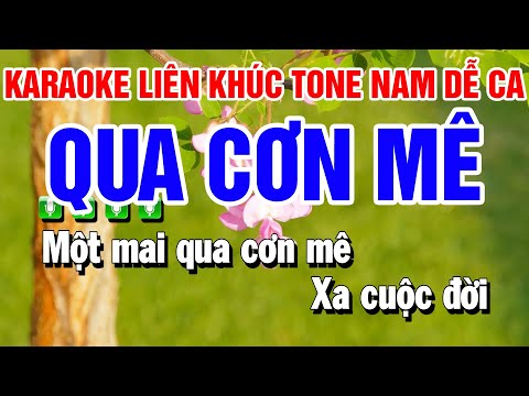 Karaoke Liên Khúc Nhạc Sống Tone Nam Qua Cơn Mê | Con Đường Xưa Em Đi