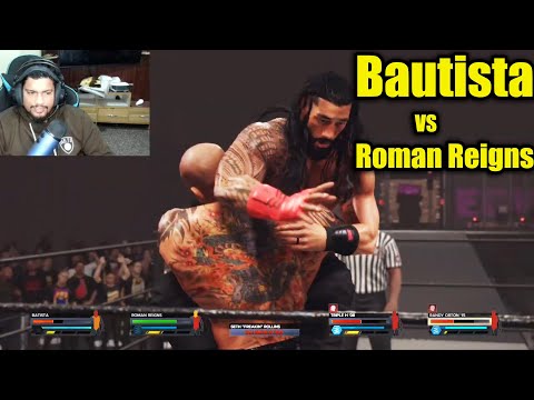 WWE 2K24 Roman Reigns VS. Jacob Fatu VS. Bautista VS. Cody Rhodes VS. All Raw SmackDown