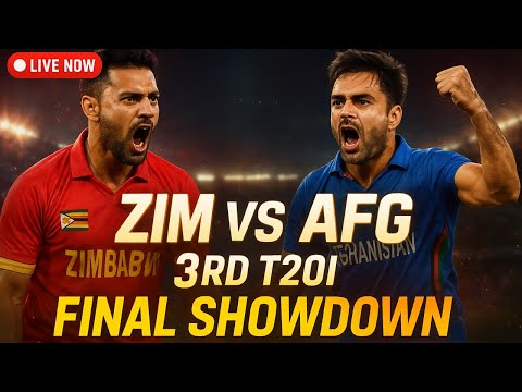 ZIM vs AFG 3rd T20I Live | Zimbabwe vs Afghanistan Live Score & Updates | Final T20 Match 2025 🔥🏏