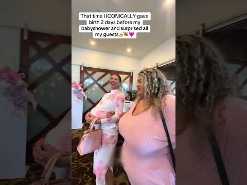 She gave birth 2 days before her baby shower #viralshorte #shorts