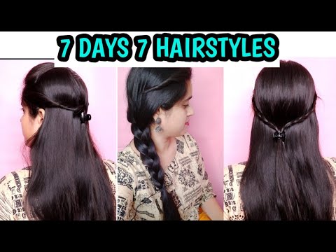 இப்படி எல்லாம் கூட HAIRSTYLES பண்ணிக்கோங்க Superஆ இருக்கும் 🤗🤗✔️ |7 DAYS 7 DIFFERENT HAIRSTYLES|