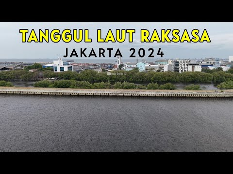 Tanggul Laut Raksasa Jakarta Utara dilihat dari Udara dengan Drone