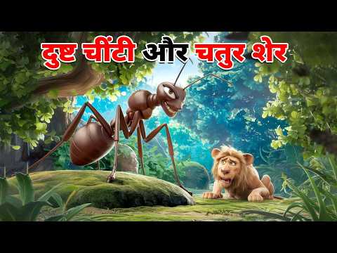 दुष्ट चींटी और चतुर शेर | DUSHT CHINTI AUR CHATUR SHER KA KAHANI | HINDI MORAL STORY | HINDI KAHANI