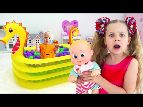 Diana y su hermano pequeño Oliver - cuentos para niños