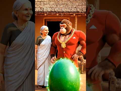 जब दादी कल्लू बंदर को भालू का अंडा लाने के लिए कहती है तब कल्लू बंदर जो करता है।😂#aimonkey #shorts