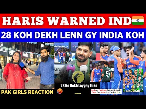 Haris Rauf Warning To India 🇮🇳 Before Asia Cup 2025 Final || Ind vs Pak Final | Pak Public Reactions