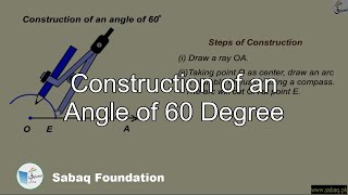 Construction of an Angle of 60 Degree