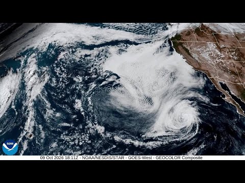 Tropical Storm Rachel satellite timelapse