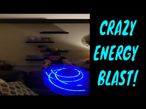 Son hits Dad with Energy Blast!