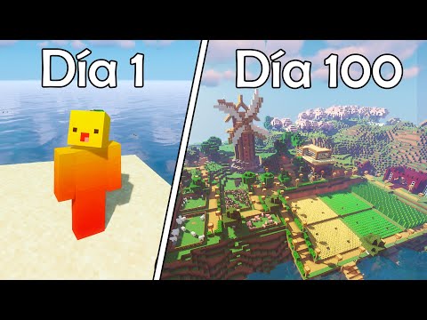 SOBREVIVÍ 100 DÍAS en UNA ISLA en Minecraft Hardcore