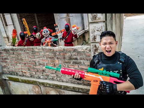 LTT Films : Silver Flash Uses Nerf Guns To Fight Tiger Mask Gangsters For Big Win!