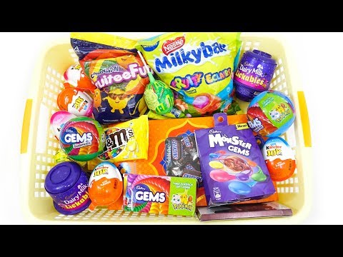 Kinder Joy and lot's of other candies opening