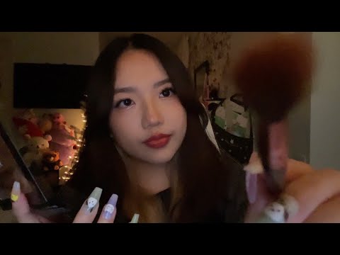 asmr doing your makeup (layered sounds + no talking)