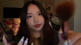 asmr doing your makeup (layered sounds + no talking)