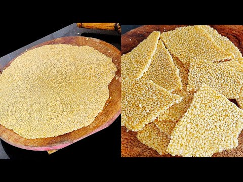 only 2 ingredient til papdi in10 minutes |सिर्फ 2 चीज़ों से 10 मिनट में बनाएं कुरकुरी तिल की पापड़ी